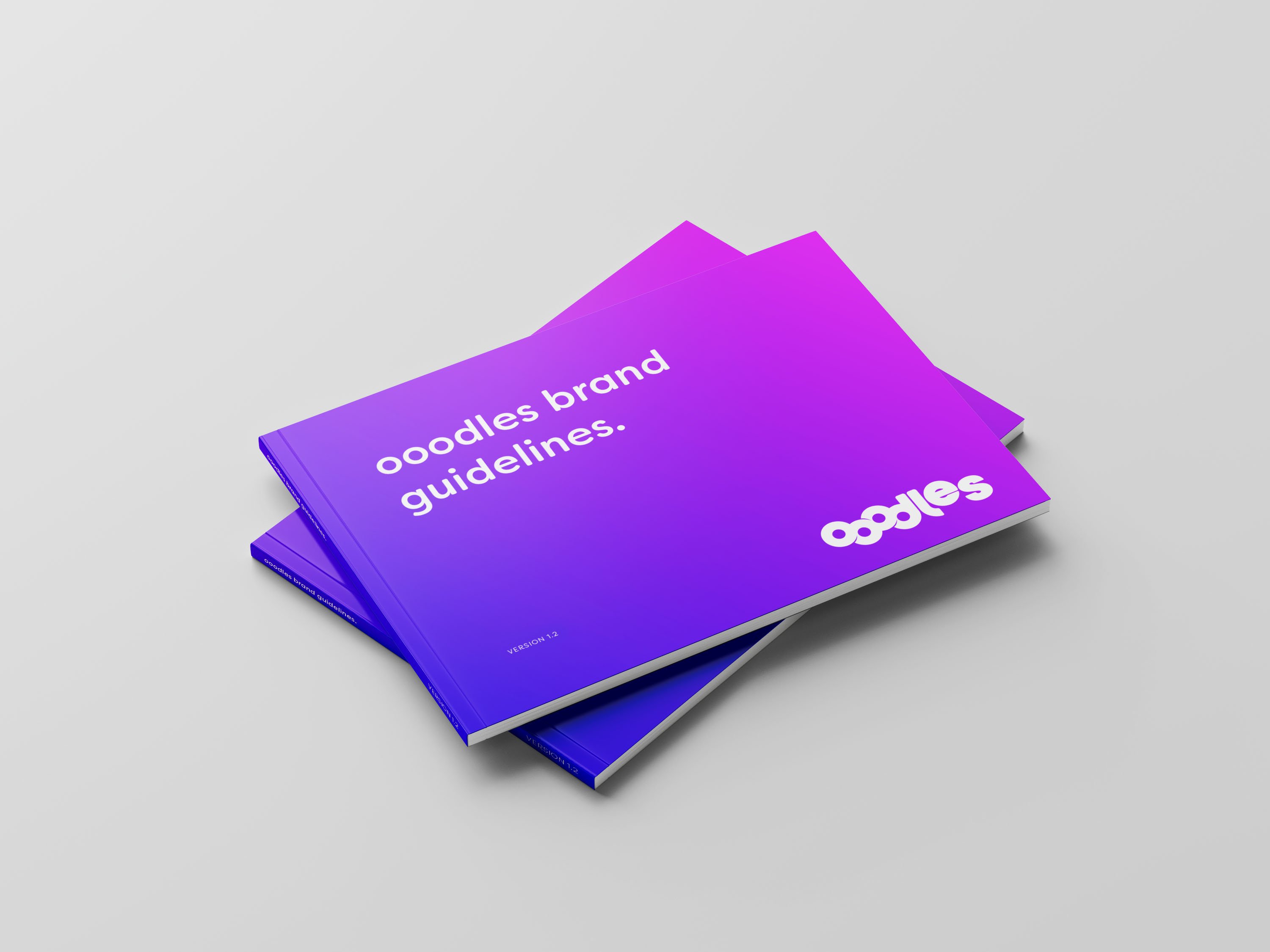 Ooodles brand guidelines as a booklet