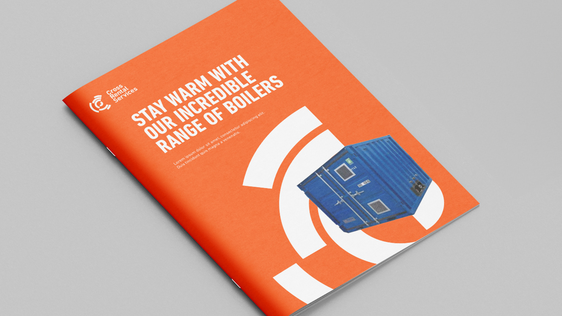 A mockup of a brochure